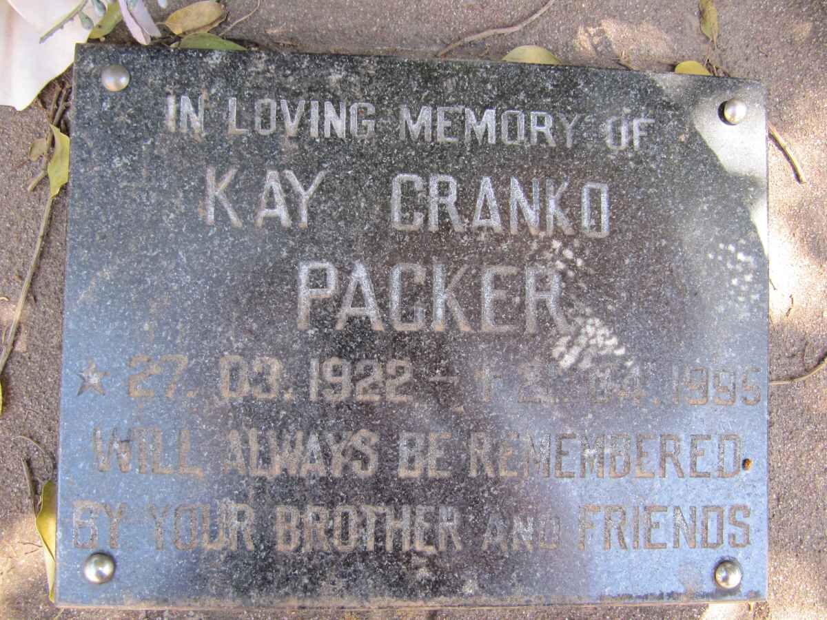 PACKER Kay Cranko 1922-1995