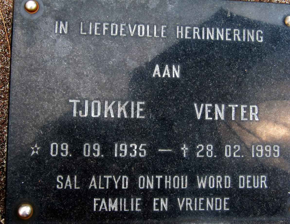 VENTER Tjokkie 1935-1999