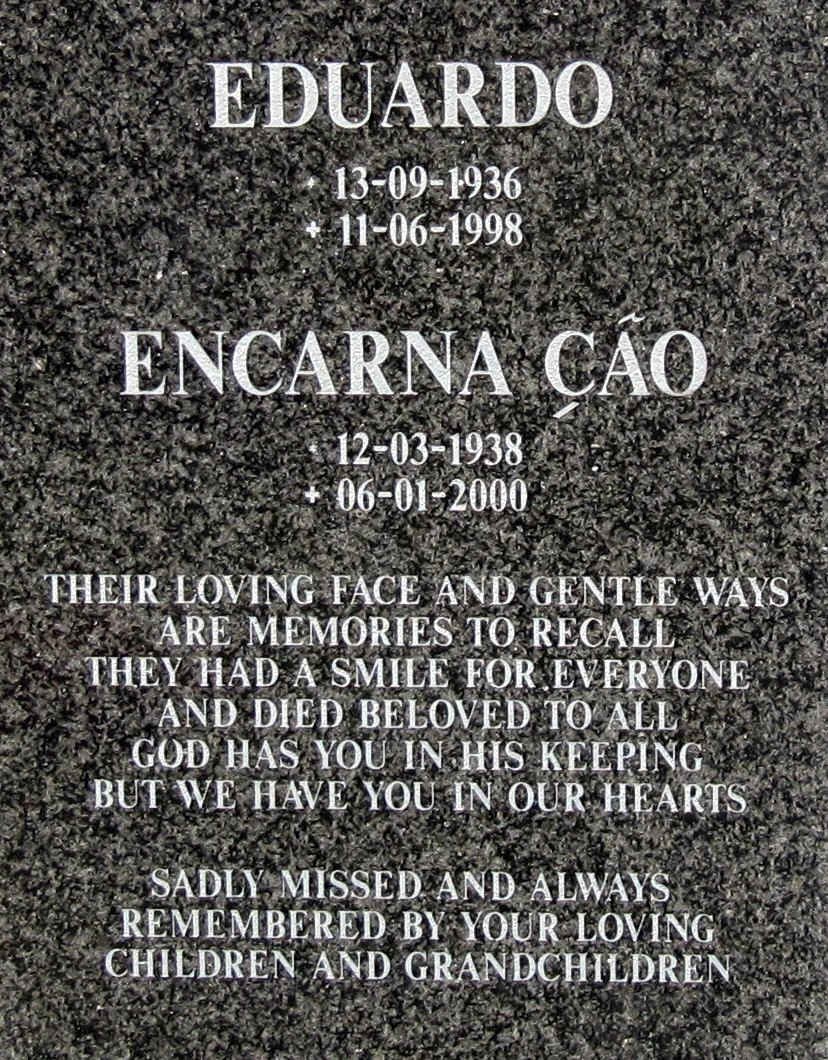 ?? Eduardo 1936-1998 &amp; Encarna Câo 1938-2000