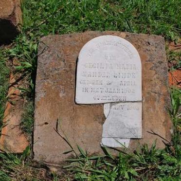 LINDE Cecilia Maria, van der  1902-1903