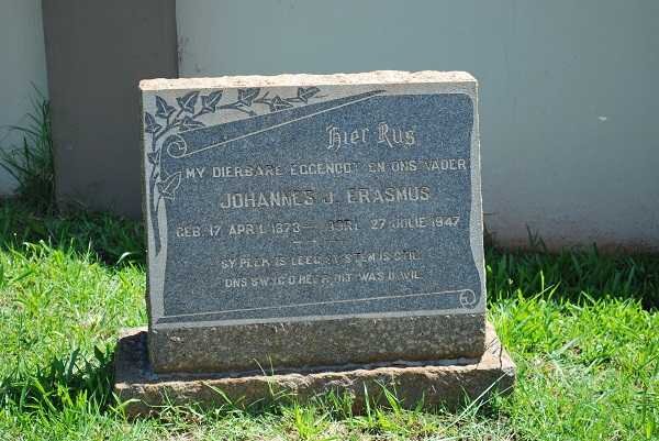 ERASMUS Johannes J. 1873-1947