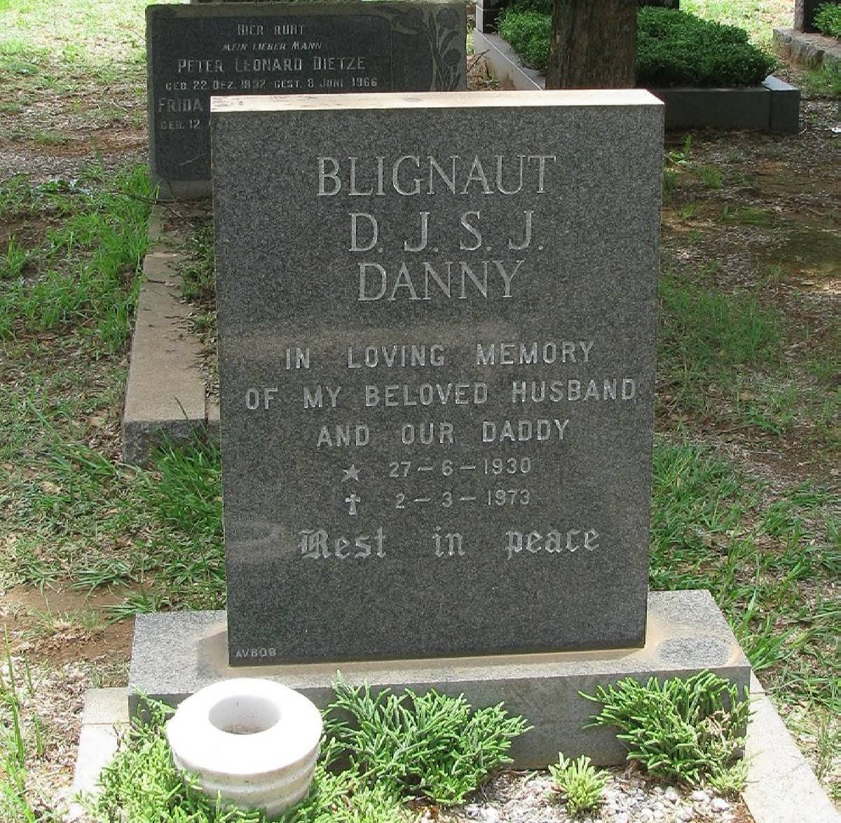 BLIGNAUT D.J.S.J. 1930-1973