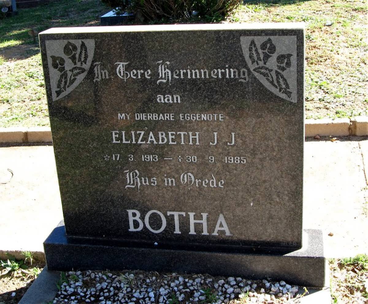 BOTHA Elizabeth J.J. 1913-1985