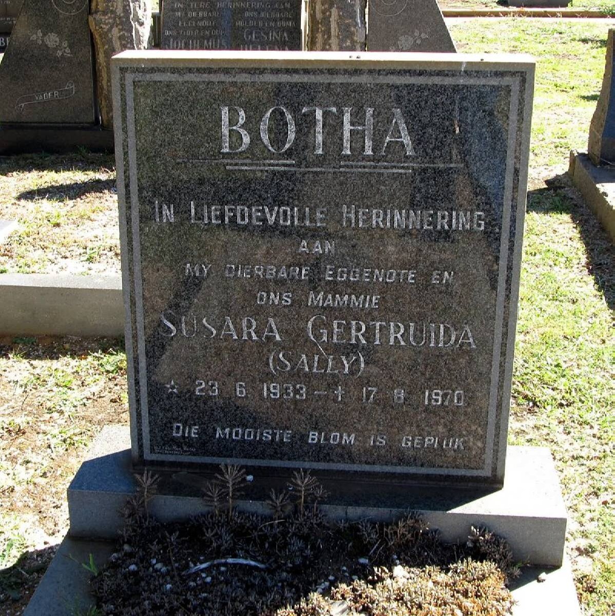 BOTHA Susara Gertruida 1933-1970