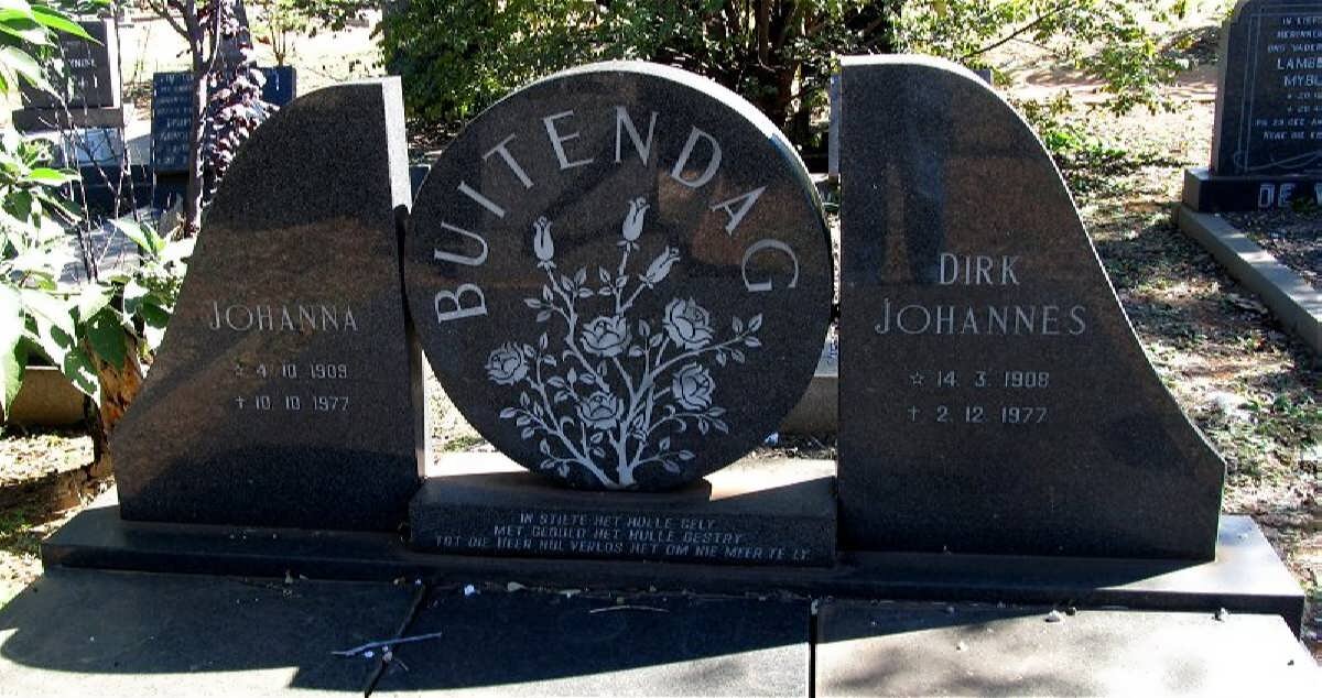 BUITENDAG Dirk Johannes 1908-1977 &amp; Johanna 1909-1977