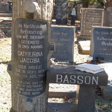 BASSON Catherina Jacoba nee PREEZ 1926-1964