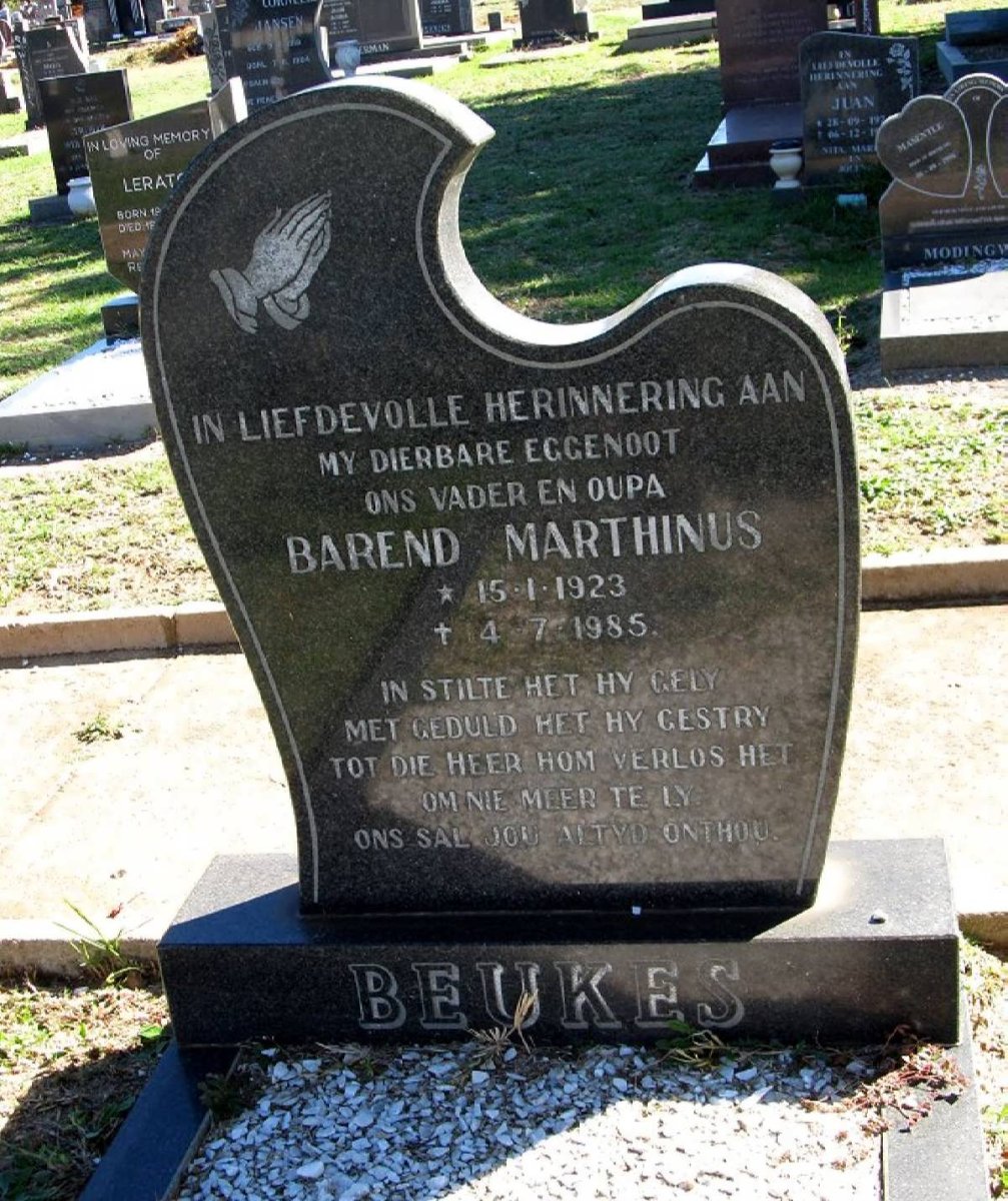 BEUKES Barend Marthinus 1923-1985