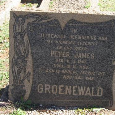 GROENEWALD Peter James 1910-1958