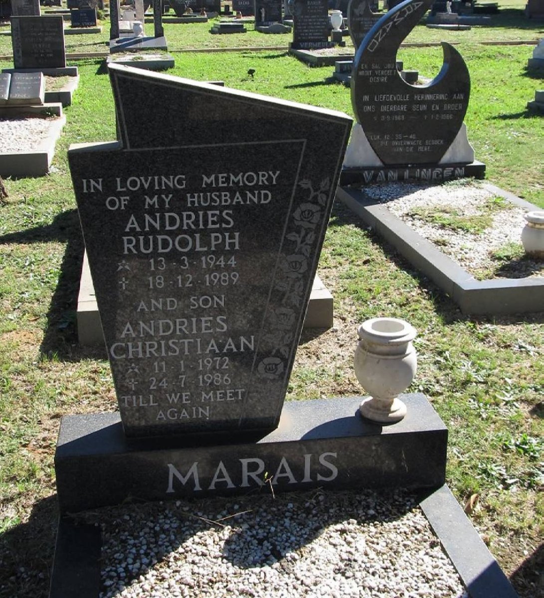 MARAIS Andries Rudolph 1944-1989 :: MARAIS Andries Christiaan 1972-1986