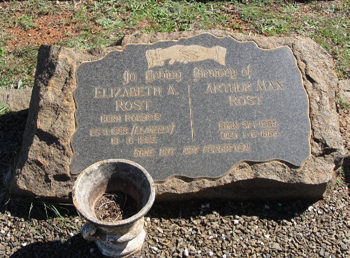 ROST Arthur Max 1869-1966 &amp; Elizabeth A. ROBERTS 1898? 1060