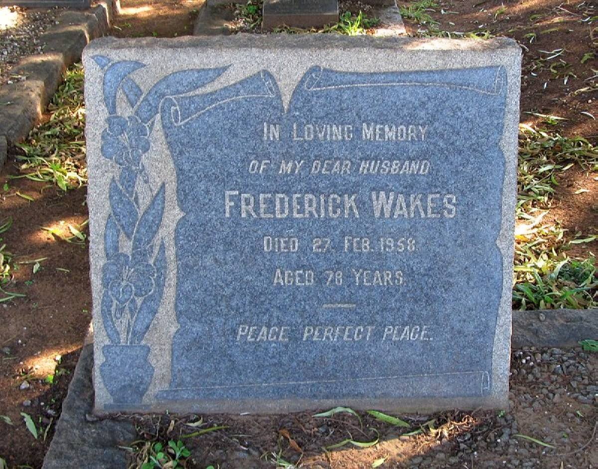 WAKES Frederick -1958