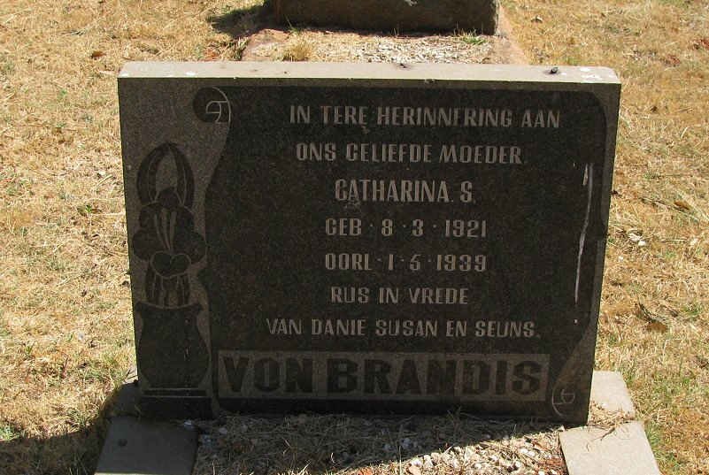 BRANDIS Catharina S., von 1921-1939
