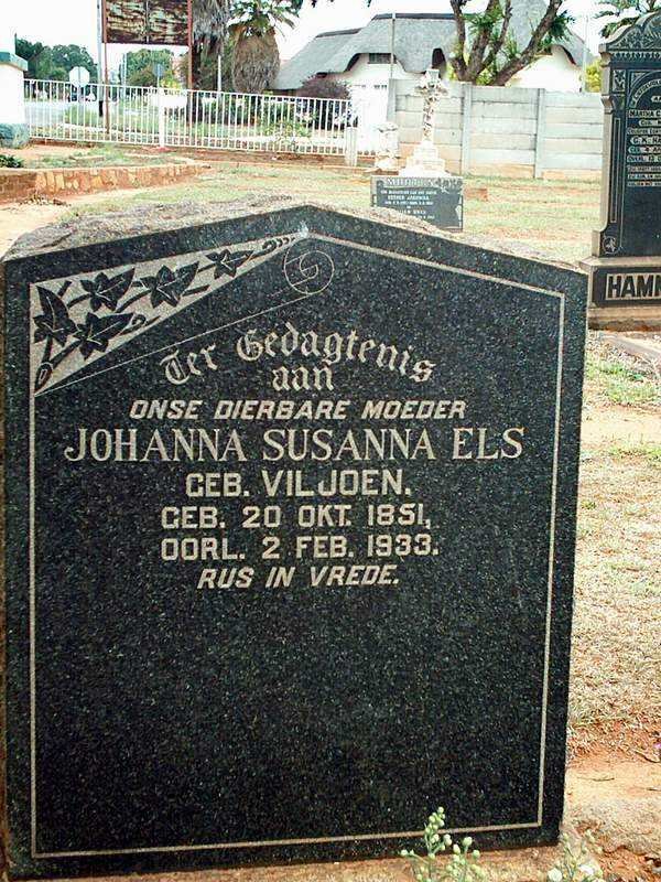 ELS Johanna Susanna nee VILJOEN 1851-1933