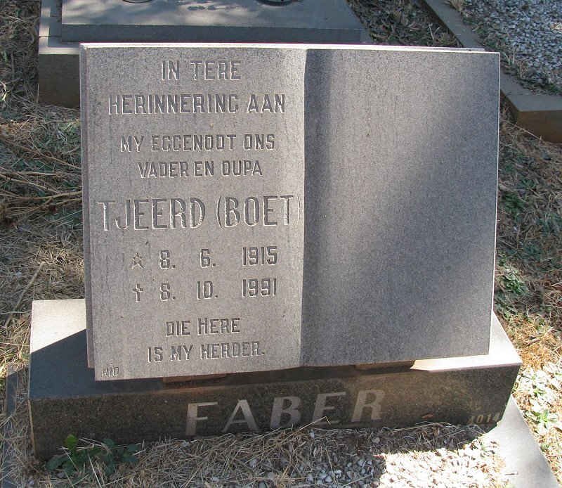 FABER Tjeerd 1915-1991