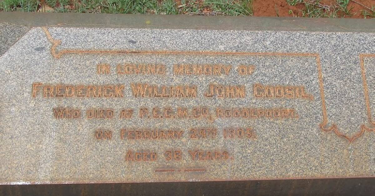 GODSIL Frederick William John -1905