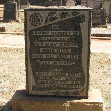 GROOM Ivy May nee KING -1931 :: SMITH Leslie James 1920-1937