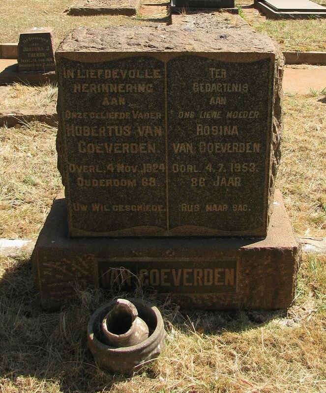 GOEVERDEN Hubertus, van -1924 &amp; Rosina -1953