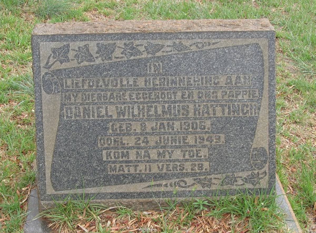 HATTINGH Daniel Wilhelmus 1906-1949