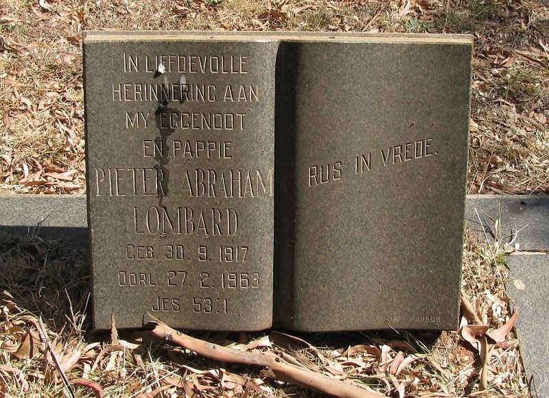 LOMBARD Pieter Abraham 1917-1963