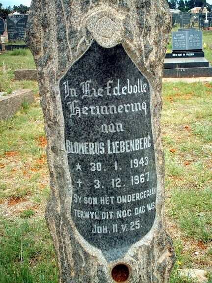 LIEBENBERG Blomerus 1943-1967