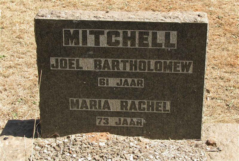 MITCHELL Joel Bartholomew &amp; Maria Rachel