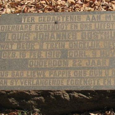 OOSTHUIZEN Louis Johannes 1918-1940