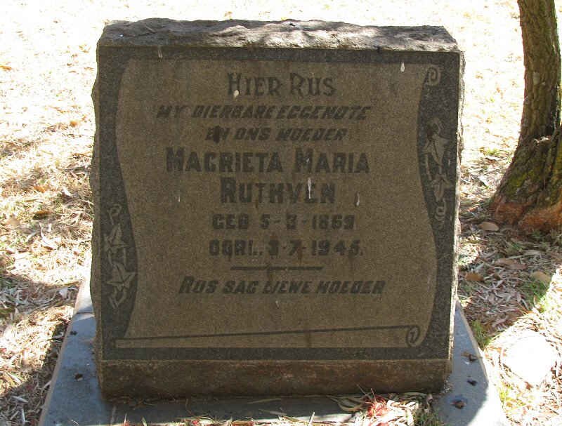 RUTHVEN Margrieta Maria 1859-1945