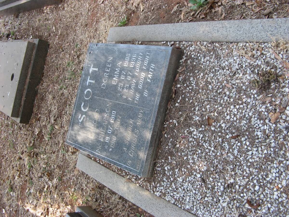 SCOTT ? nee McPHEARSON 1910-1987 :: SCOTT Doreen Emma 1908-1996