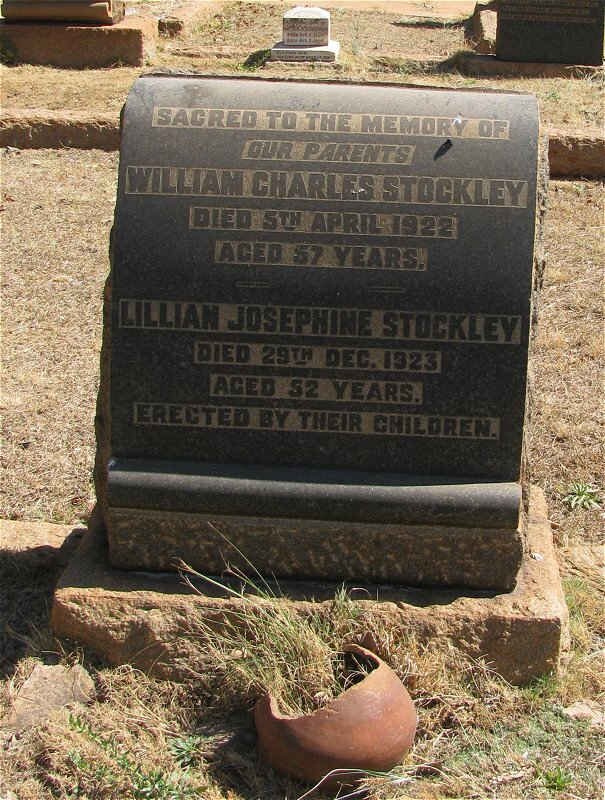 STOCKLEY William Charles -1922 &amp; Lillian Josephine -1923