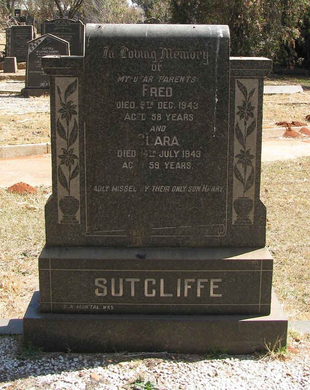 SUTCLIFFE Fred -1943 &amp; Clara -1943