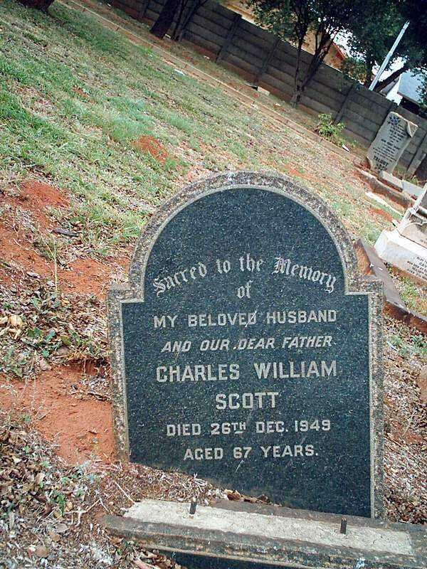 SCOTT Charles William  -1949