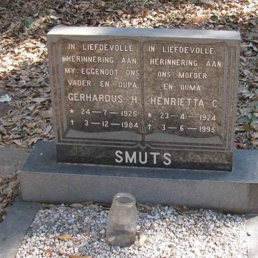 SMUTS Gerhardus H. 1926-1984 &amp; Henrietta C. 1924-1995