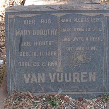 VUUREN Mary Dorothea, van nee HIBBERTS 1926-1949