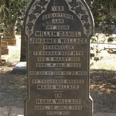 WALLACE Willem Daniel Johannes 1916-1935 :: WALLACE Maria -1943