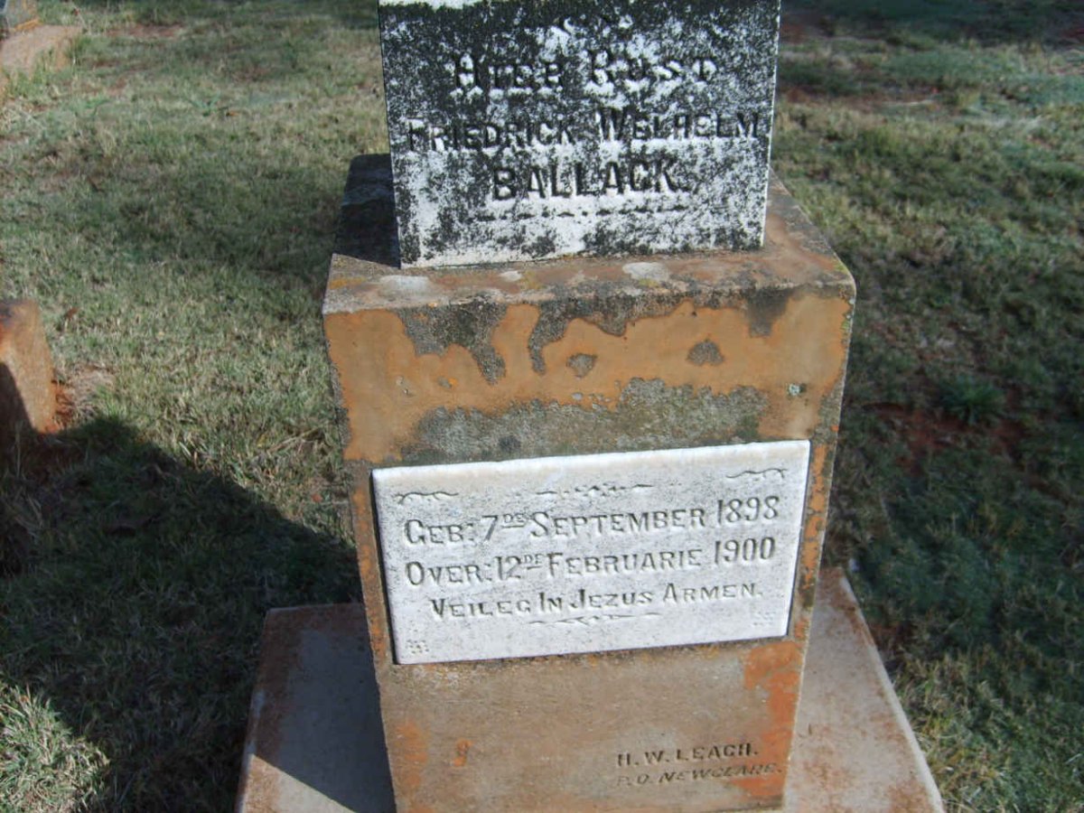 BALLACK Friedrick Welhelm 1898-1900
