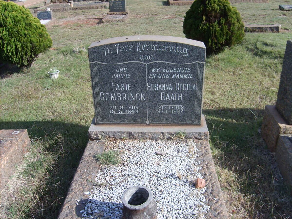 COMBRINCK Fanie 1905-1948 &amp; Susanna Cecilia RAATH 1913-1964