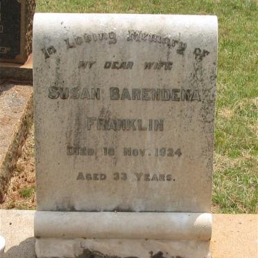 FRANKLIN Susan Barendena -1924