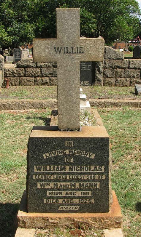 MANN William Nicholas 1911-1925