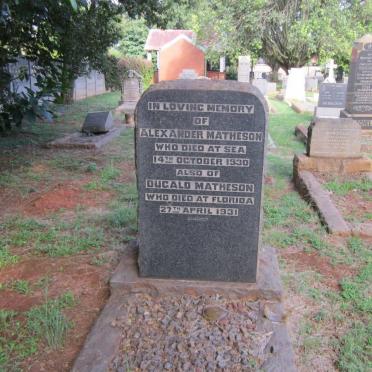 MATHESON Alexander -1930 :: MATHESON Ducald -1931