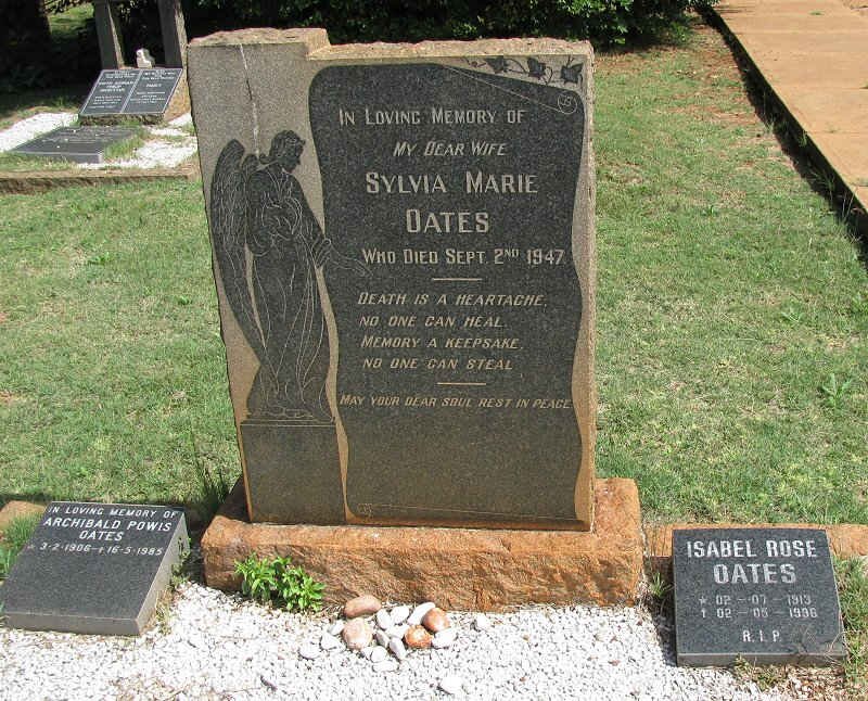 OATES Sylvia Marie -1947 :: OATES Isabel Rose 1913-1936 :: OATES Archibald Powis 1906-1985