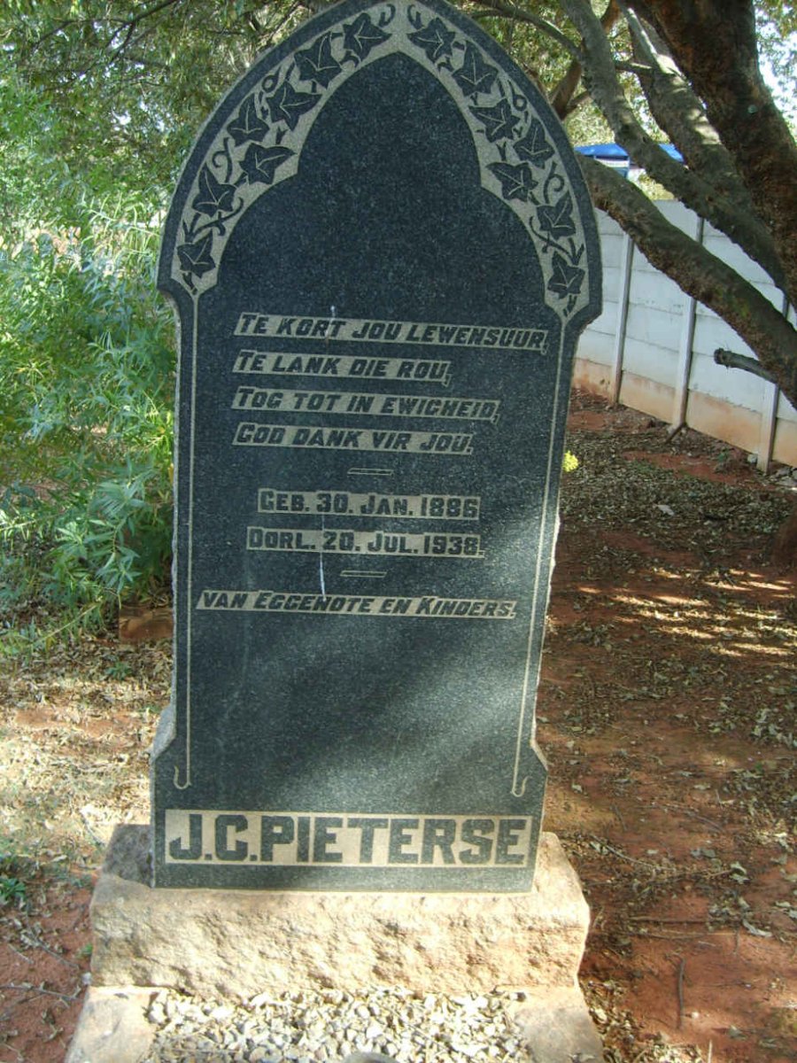 PIETERSE J.C. 1886-1938