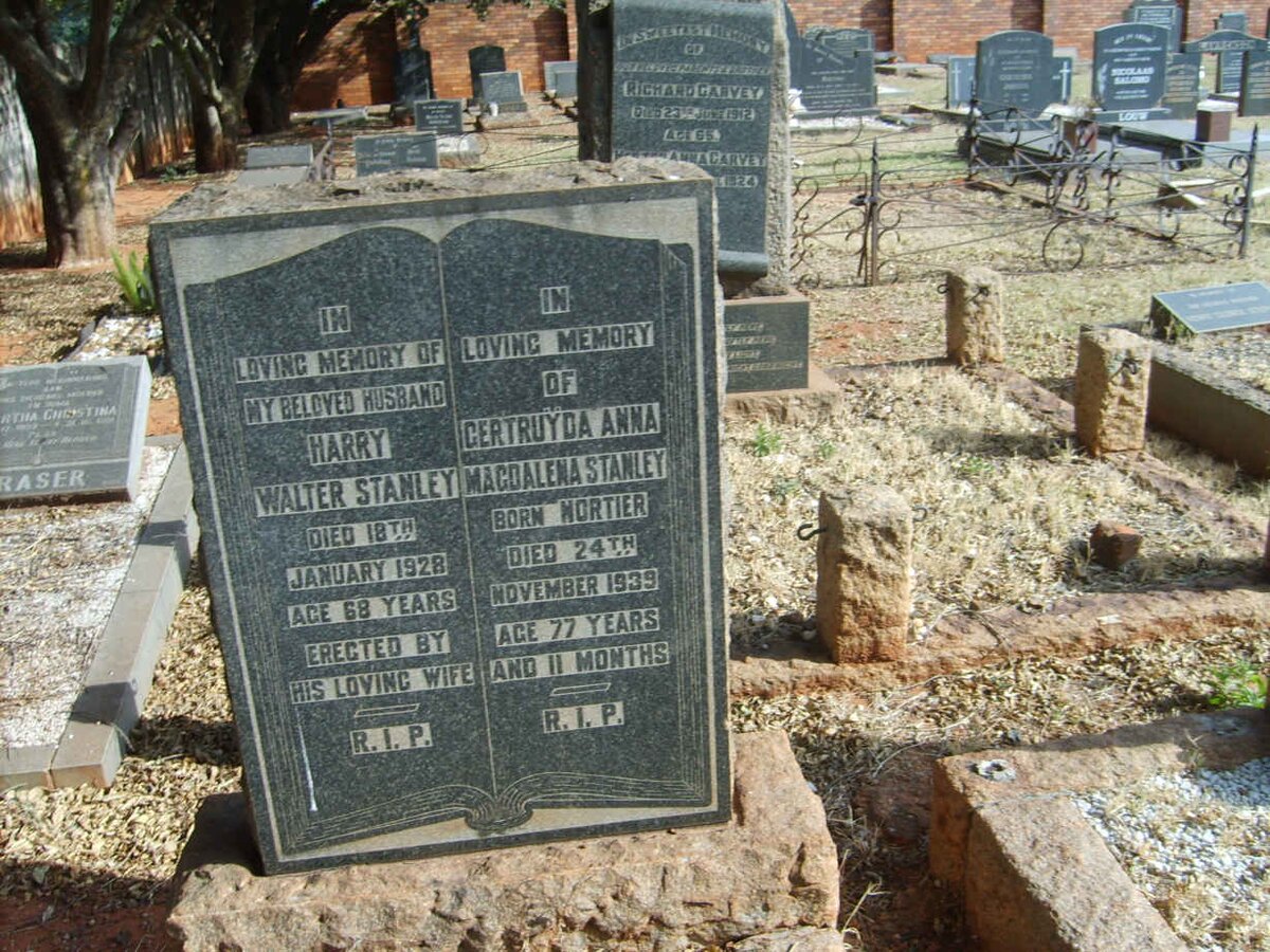 STANLEY Harry Walter -1928 &amp; Gertruyda Anna Magdalena NORTIER -1939