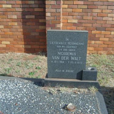 WALT Nicodemus, van der 1914-1973