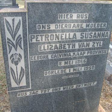 ZYL Petronella Susanna Elizabeth, van 1866-1950