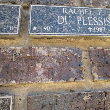 PLESSIS Rachel E, du 1907-1987