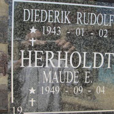 HERHOLDT Diederik Rudolf 1943- &amp; Maudé E 1949