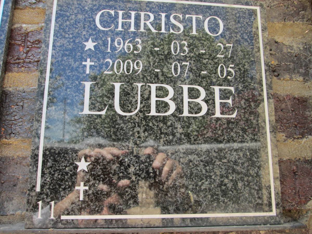 LUBBE Christo 1963-2009