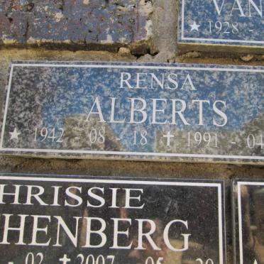ALBERTS Rensa 1942-1991