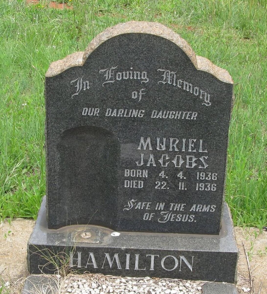 HAMILTON Muriel Jacobs 1936-1936