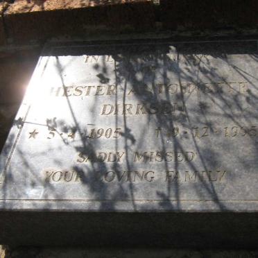 DIRKSEN Hester Antoinette 1905-1995